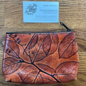Brand New C.L. Whiting Leaf Leather Pouch